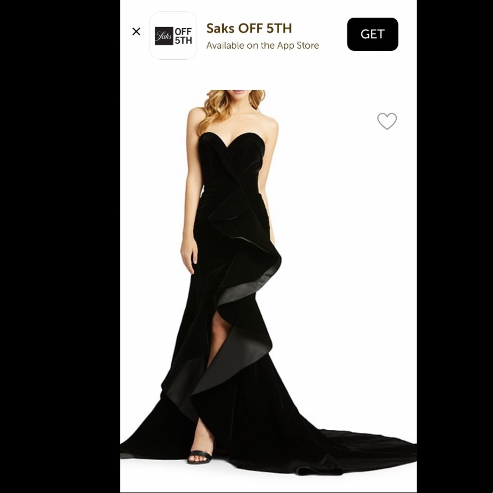 Mac Duggal strapless sweetheart neck dress size 4